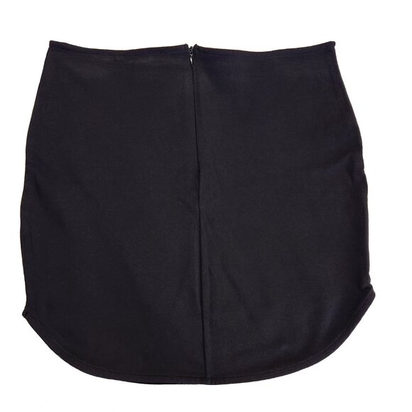 Black Round Hem Mini Skirt - Picture 3 of 3